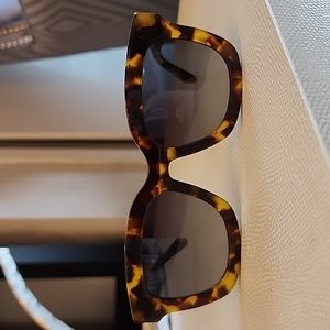 DIFF Carson Amber Tortoise Blue Steel Gradient Polarized Sunglasses